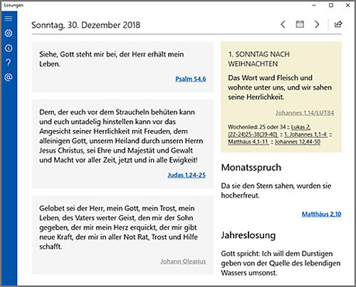 »Die Losungen« als Desktop App für Windows 10