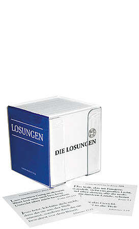 Ansicht der Losungen als Zettelbox