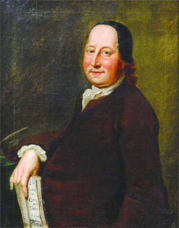 Nikolaus Ludwig Graf von Zinzendorf (1700–1760) mit den Losungen von 1760