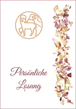 Karte aus Büttenpapier mit Rosenblättern